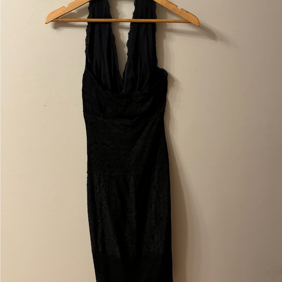 Nicole Miller black lace halter dress size 2 - Picture 4 of 5